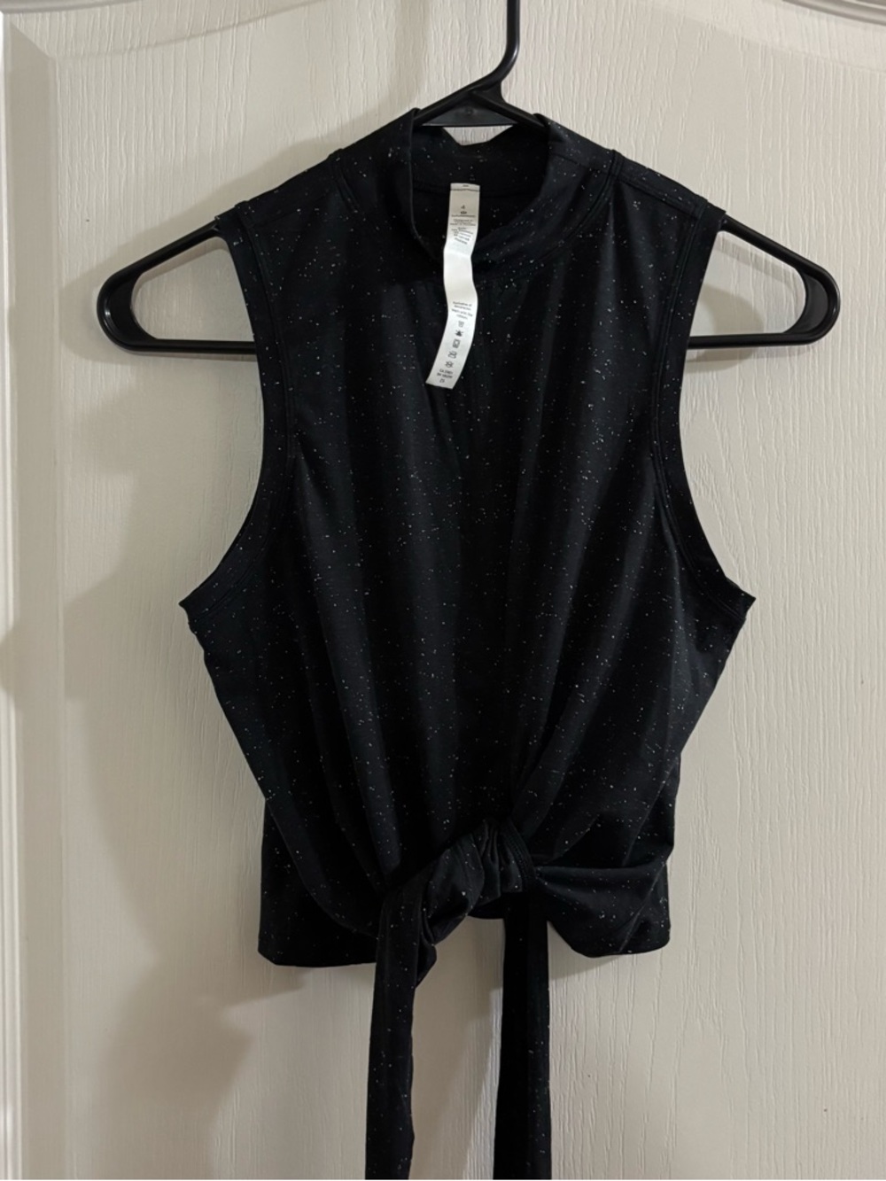 lululemon athletica Black Speckle Tie-Front Tank